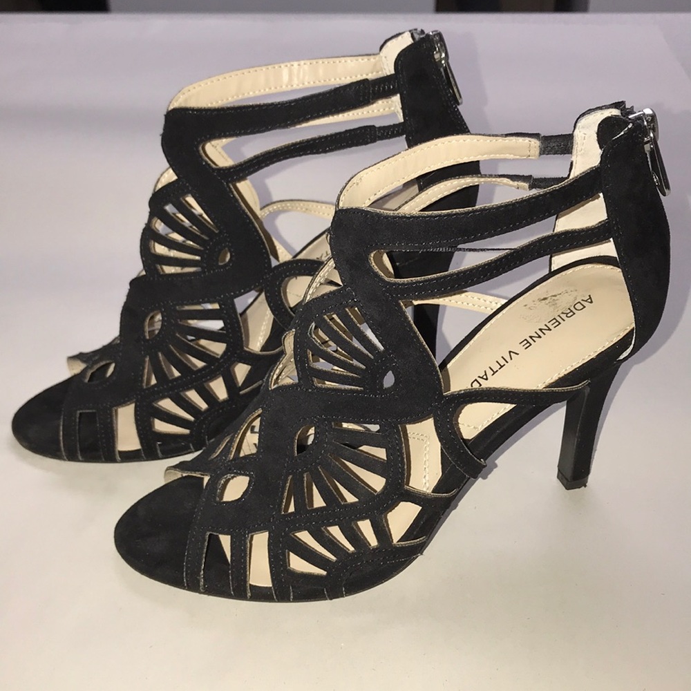 Adrienne Vittadini Black cage heels size 6